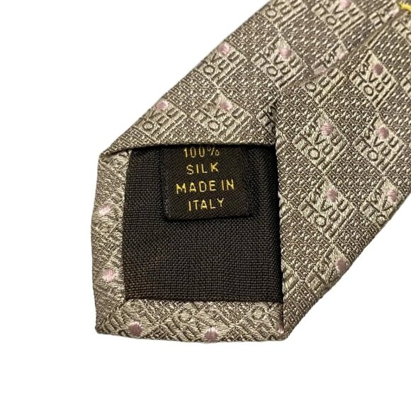 LOUIS VUITTON - Beige Pink Multi Confirmation Men's Tie 132-071825 - Picture 7 of 8